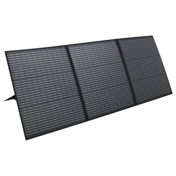 150W hopfällbar portabel solpanel utfälld i solljus