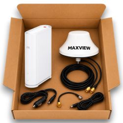 ZTE 5G WiFi 6 Router + Maxview 4G/5G LTE Antenn – Komplett Internetpaket för Husvagn, Husbil ochBåt